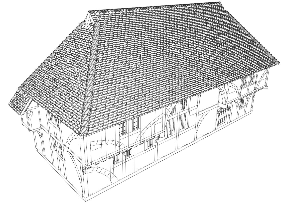 中世イギリスの農家(Bayleaf farmhouse, 15C England)