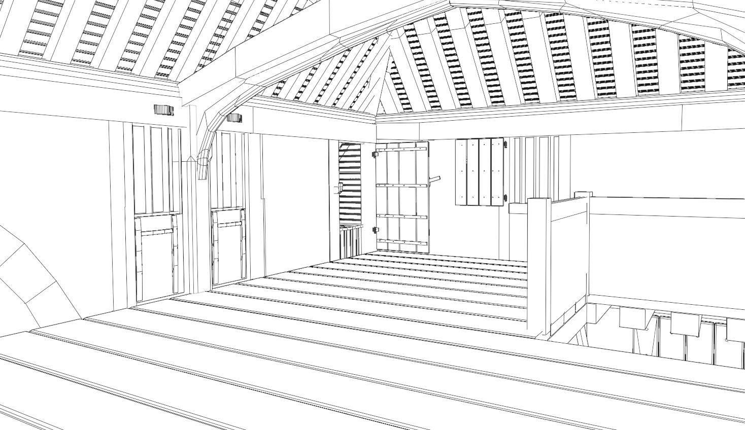 中世イギリスの農家(Bayleaf farmhouse, 15C England)
