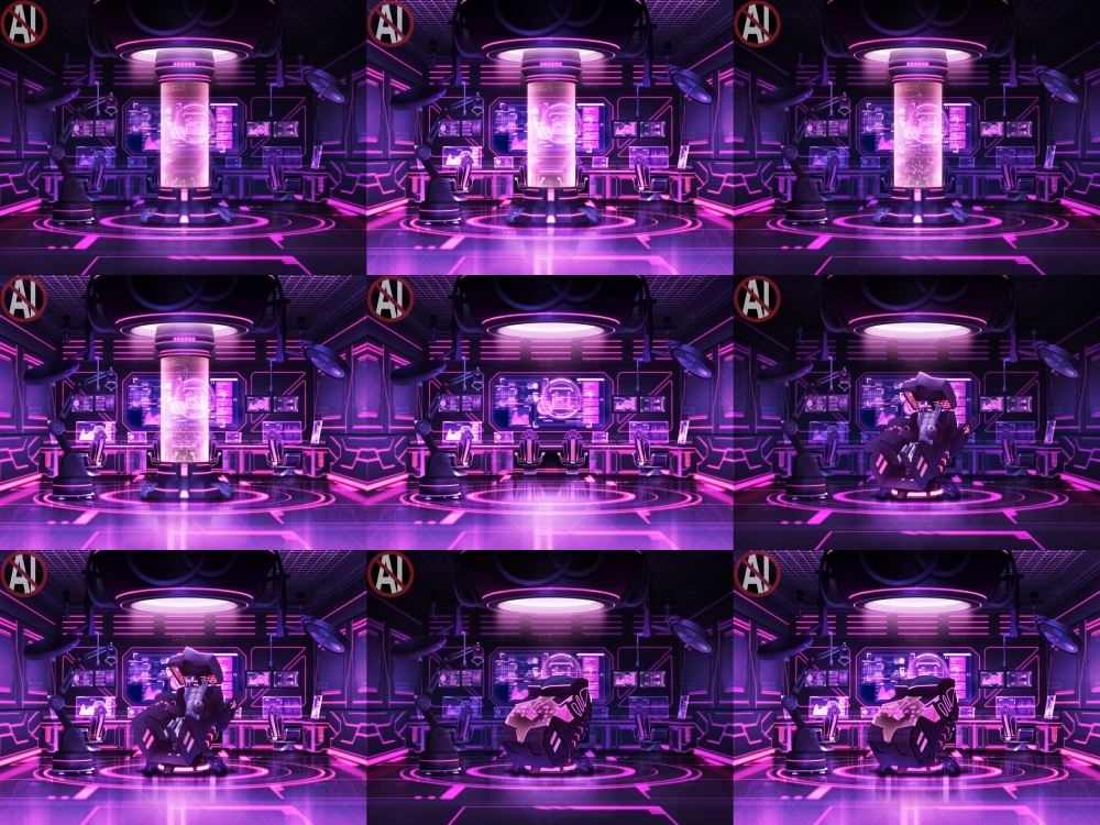 みにくる背景CG素材集『未来編』part02-Pink×Black-A