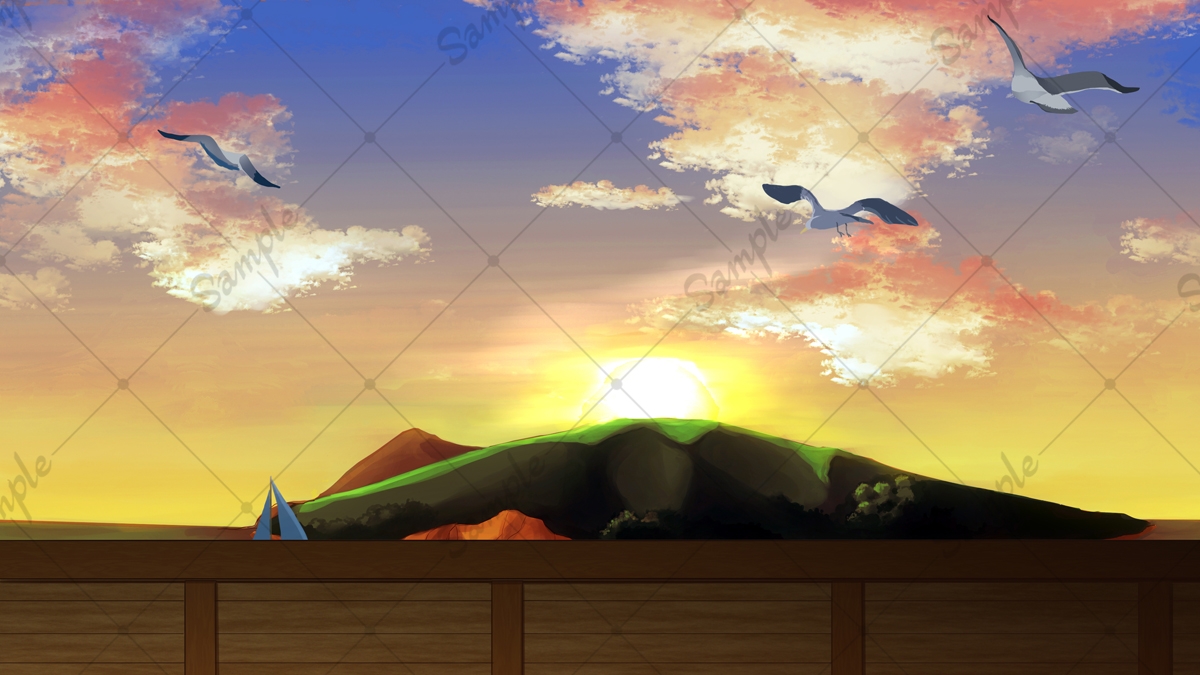 背景素材 南の島 PSD版