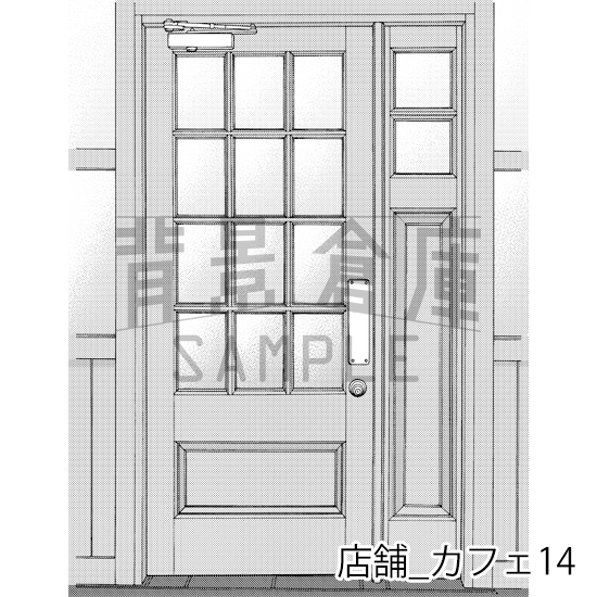 【トーンつき】店舗_背景素材集5(カフェ)