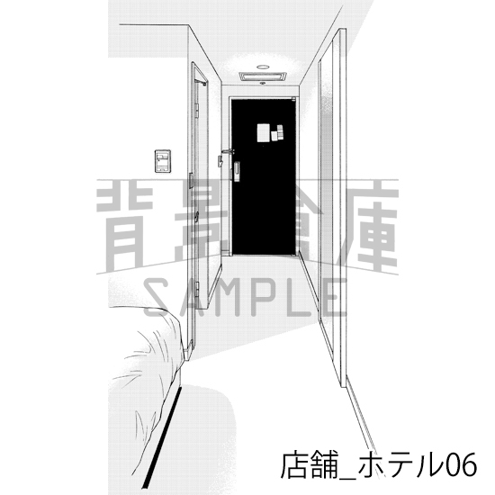【トーンつき】店舗_背景素材集6(ホテル)