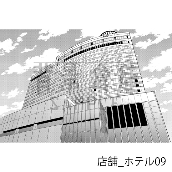 【トーンつき】店舗_背景素材集6(ホテル)
