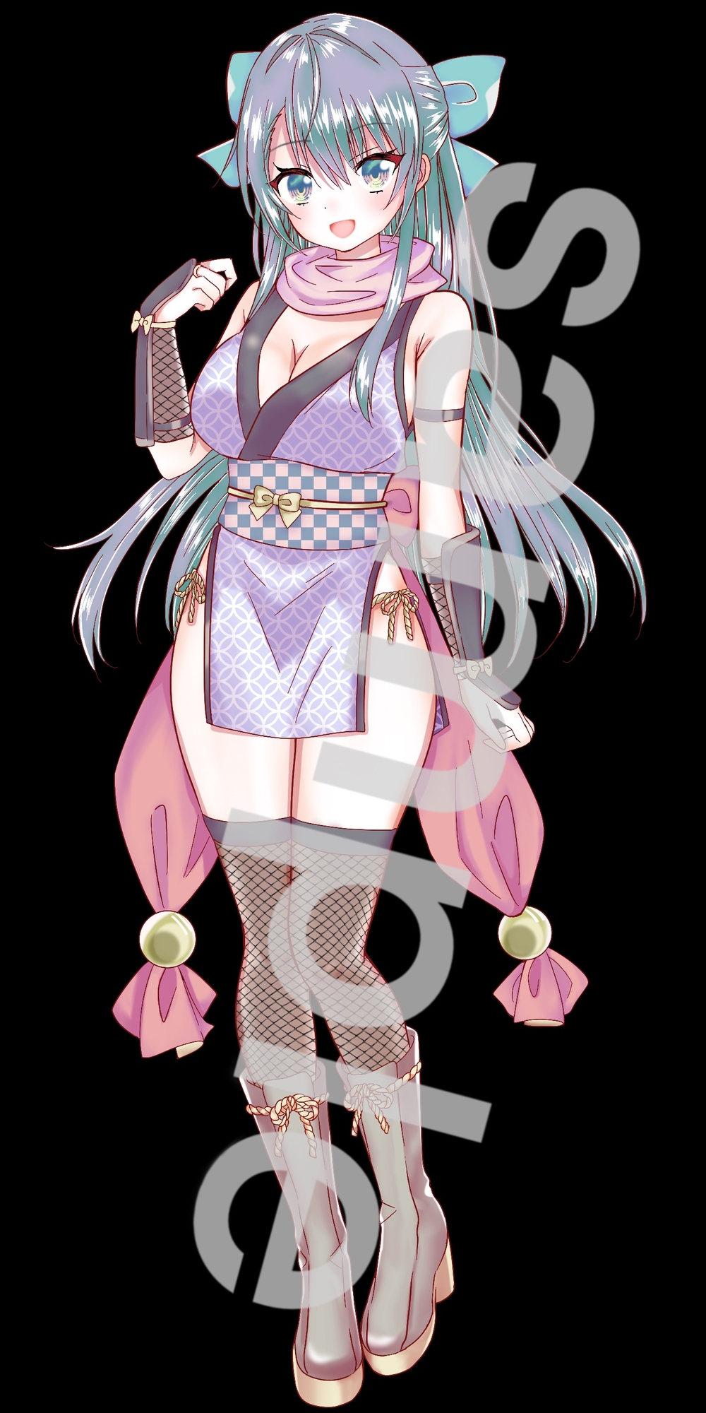 和装風衣装の女の子立ち絵