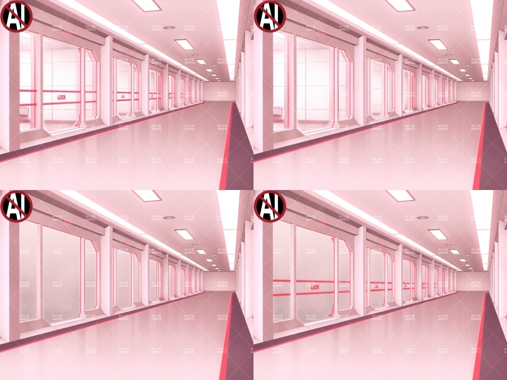 みにくる背景CG素材集『未来編』part02-Red×White-