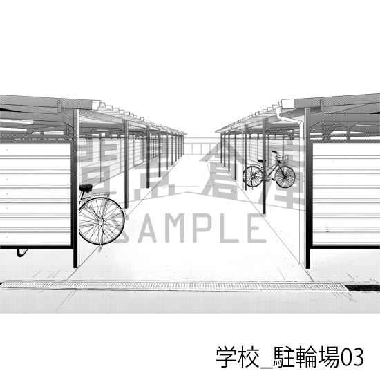 【トーンつき背景】学校_背景素材集43(グラウンド)