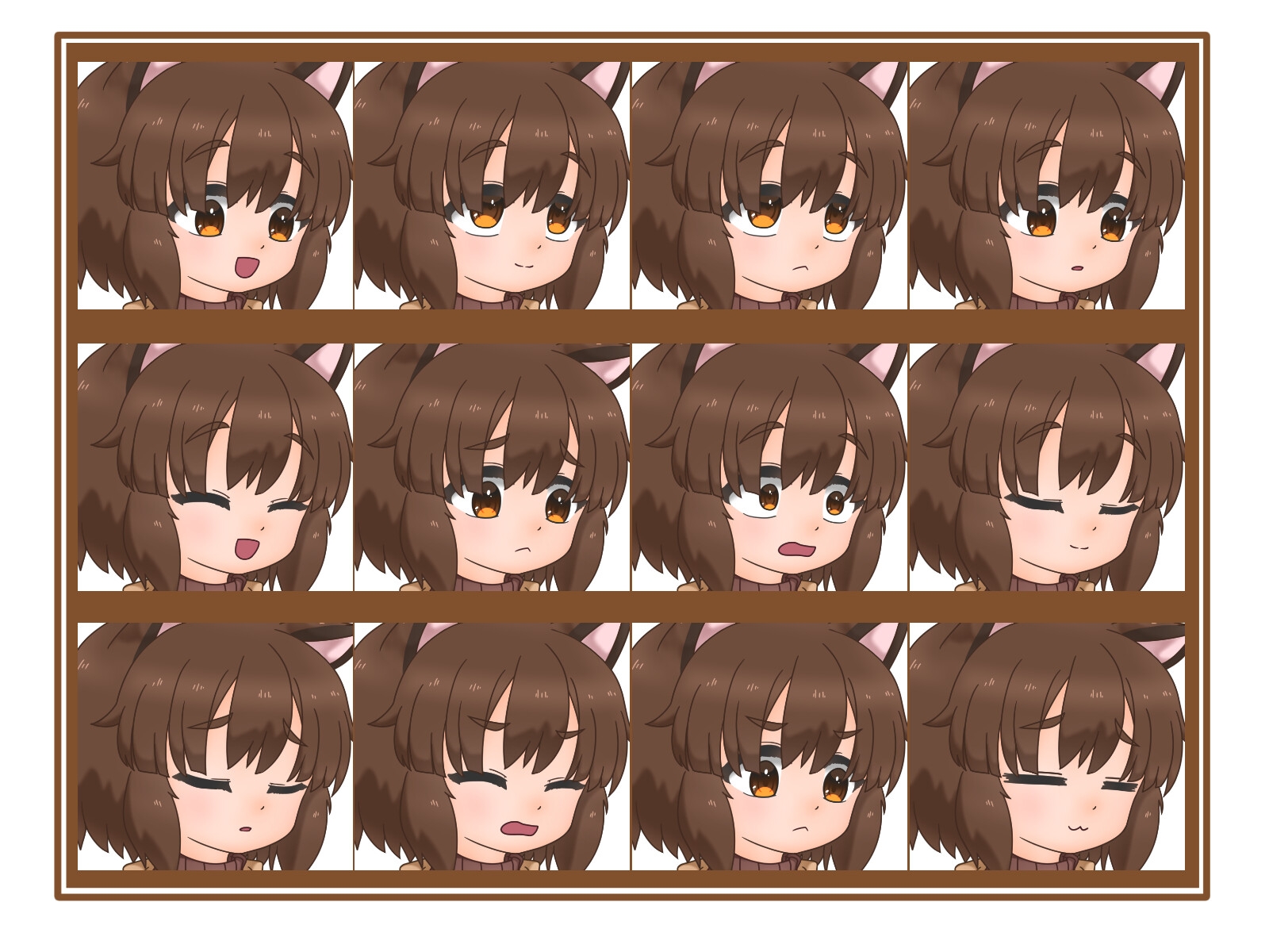 【立ち絵素材】勉強熱心な狸後輩