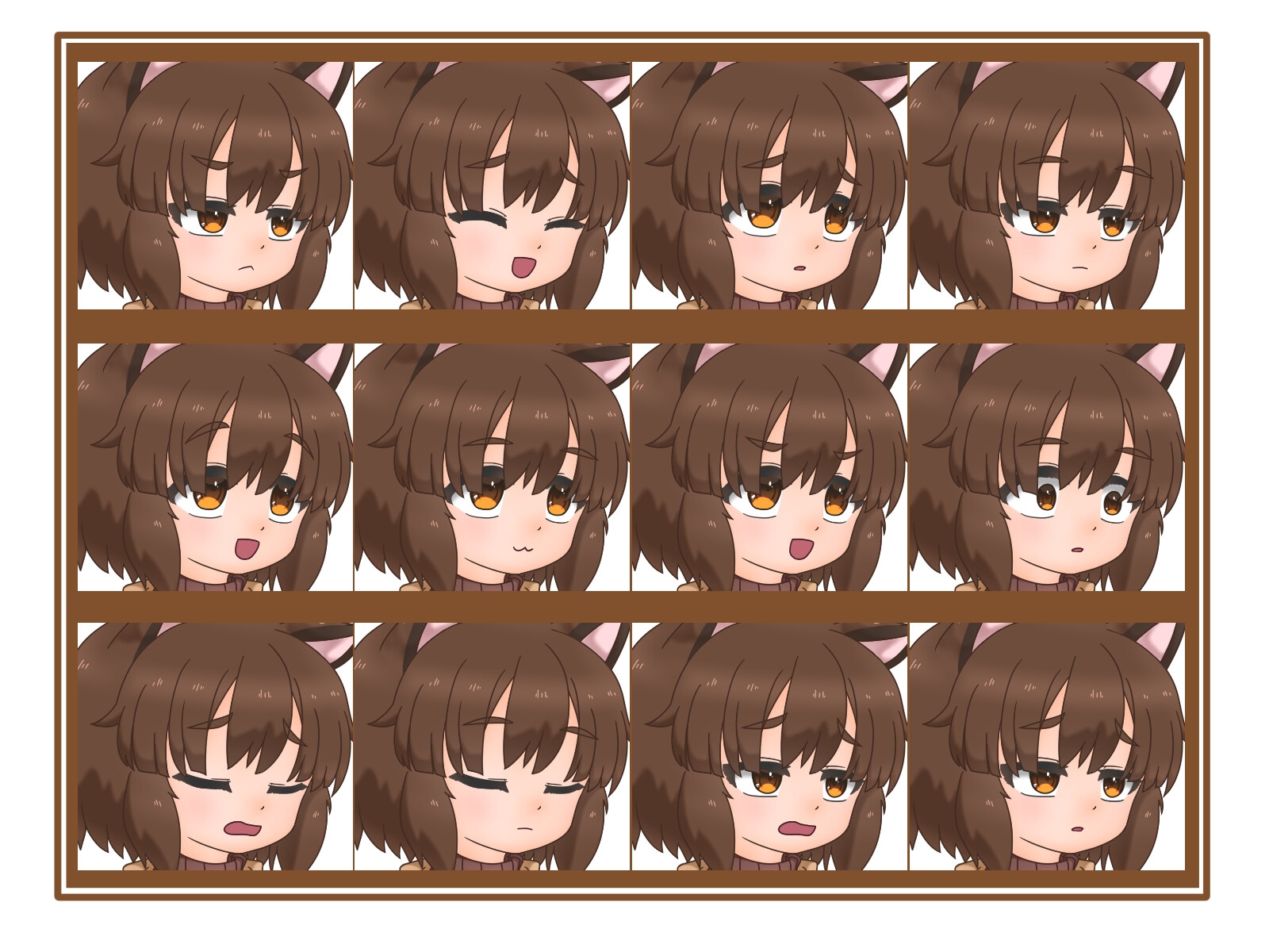 【立ち絵素材】勉強熱心な狸後輩