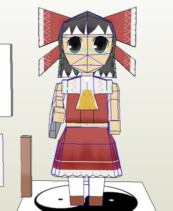 RJ118447 img smp1 RJ118447[130710][ペパクラ開発局出張所]博麗霊夢 ペーパークラフト