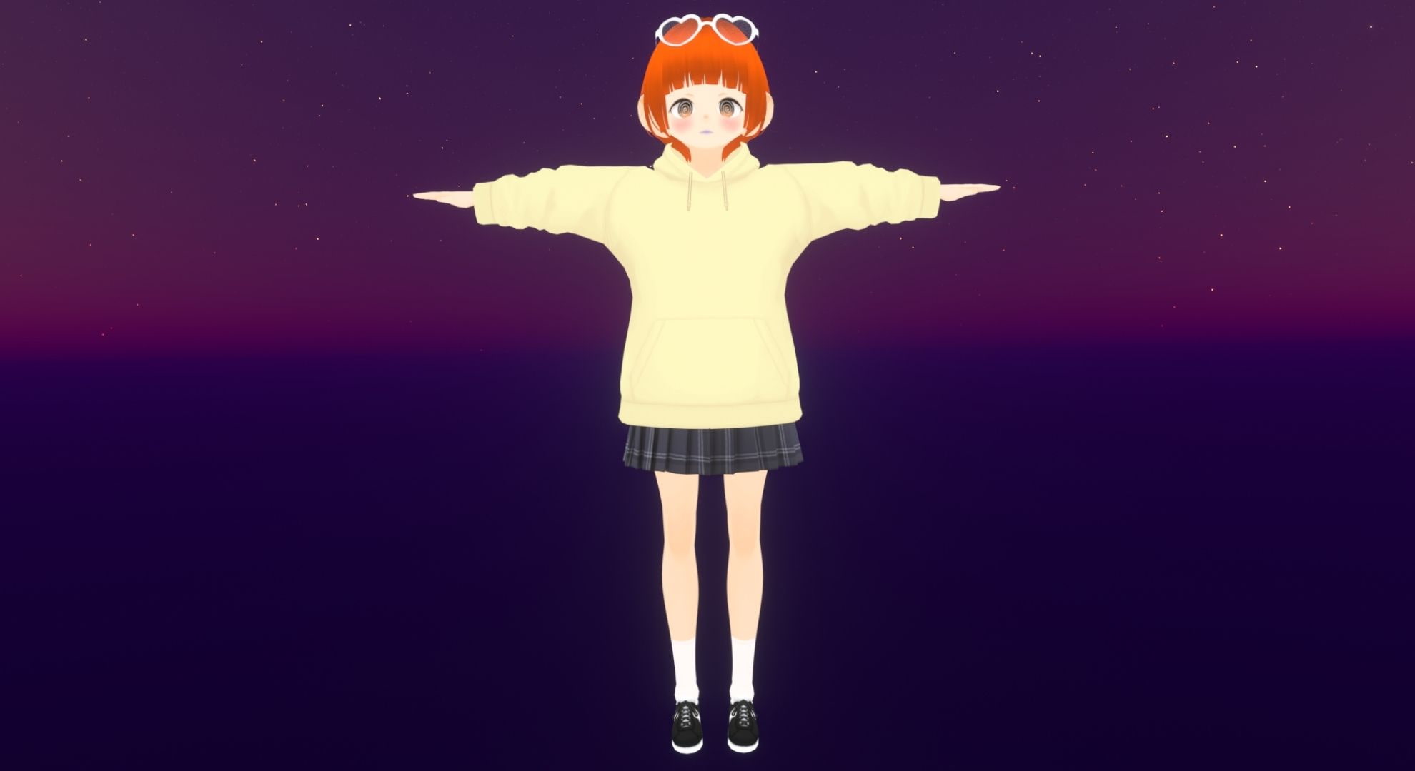 Vroid VRM cute anime girl character – Chika 3D model