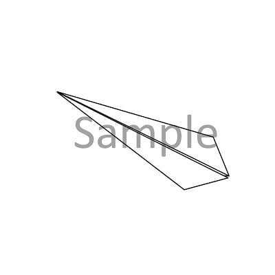 紙飛行機 180×180度 3Dイラスト