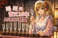 【睡眠用ASMR】音叉と吐息で眠らせる…1時間ヒーリング [甘月亭。]