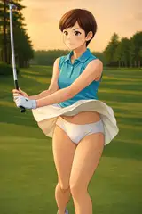 女子ゴルフ界の闇を暴く為に女子プロゴルファーになって生パンティをパンチラしてギャラリーの男を勃起させる女刑事 [Yamato]