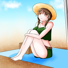 [Illustration] A Moment at the Beach [Cafe Brown] [onikasima]