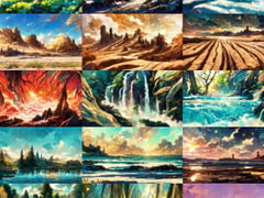 Fantasy 2D Illustration Background Pack (100 images) [Game Material Store]