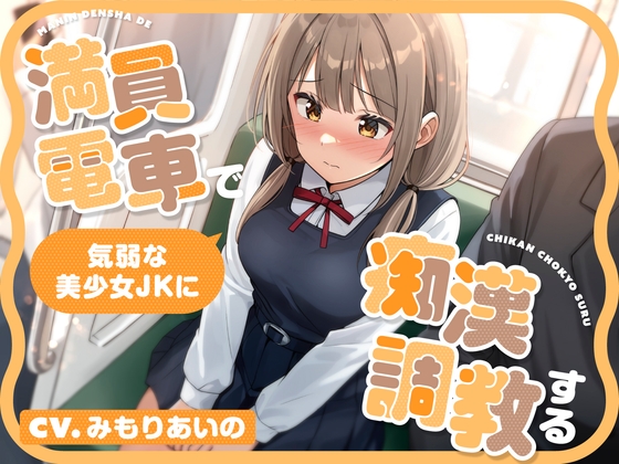 【全編潮吹き】満員電車で気弱な美少女JKに痴○調教する RJ01613643