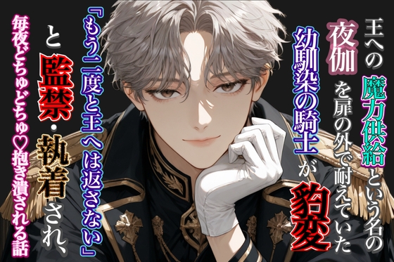 王への魔力供給という名の夜伽を扉の外で耐えていた幼馴染の騎士が豹変〜「もう二度と王へは返さない」と監禁・執着され、毎夜どちゅどちゅ抱き潰される話
