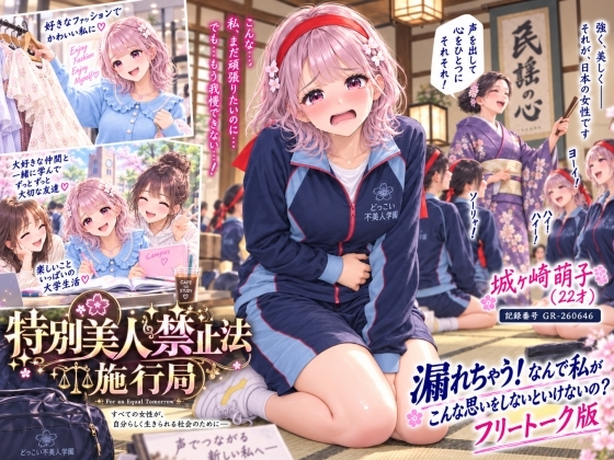【特別美人禁止法施行局】おしっこ漏れちゃう!なんで私がこんな思いをしないといけないの〜?前編【城ヶ崎萌子(22才) 】
