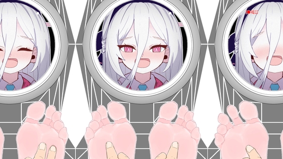 ブルアカ・ケイの足裏をくすぐって強制足コキさせるアニメーション(仮)