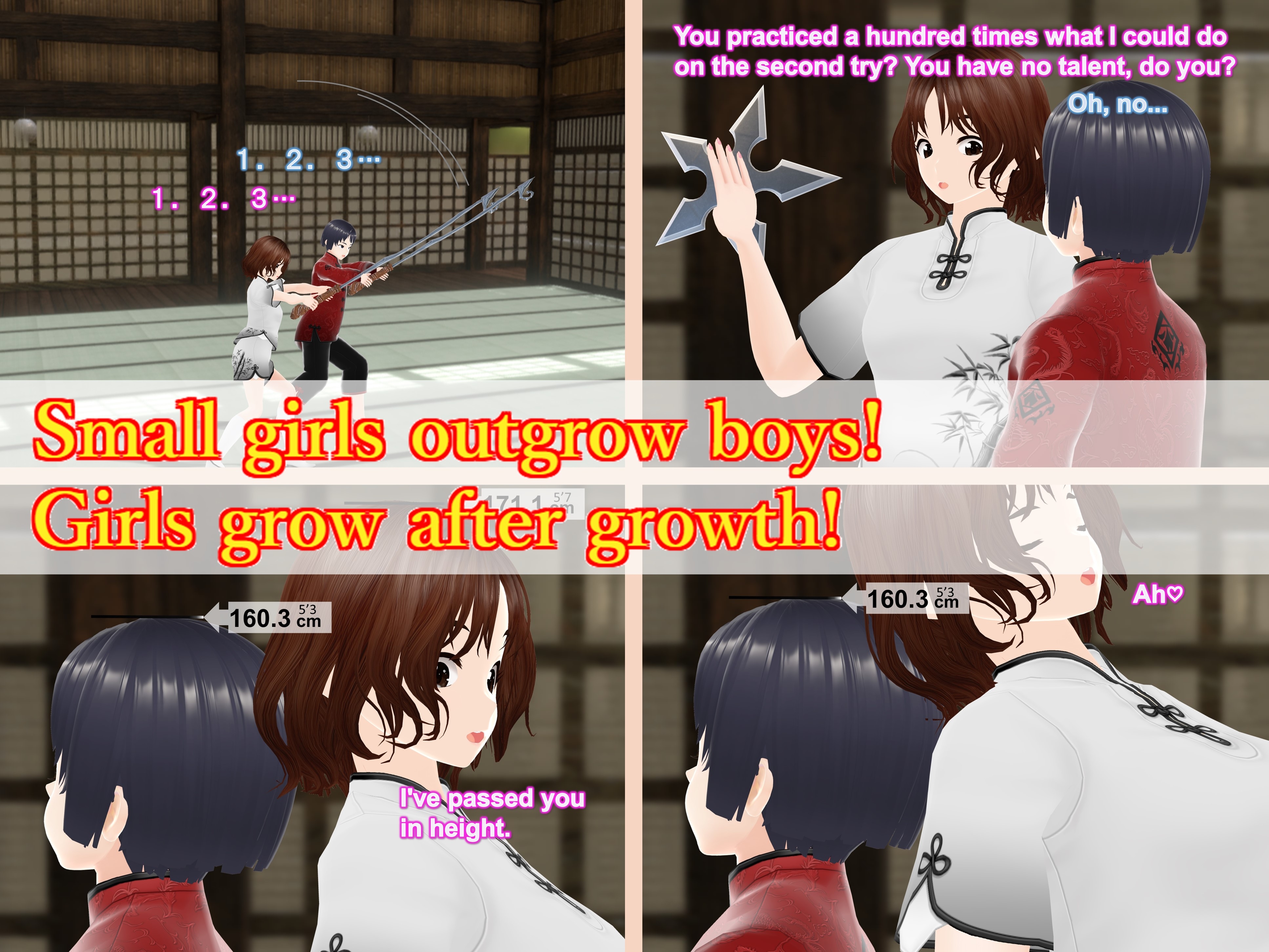 Outgrowing only girls, Overtake boys, Growth sound. Growth sound. Warrior training Arc [女子成長クラブ]