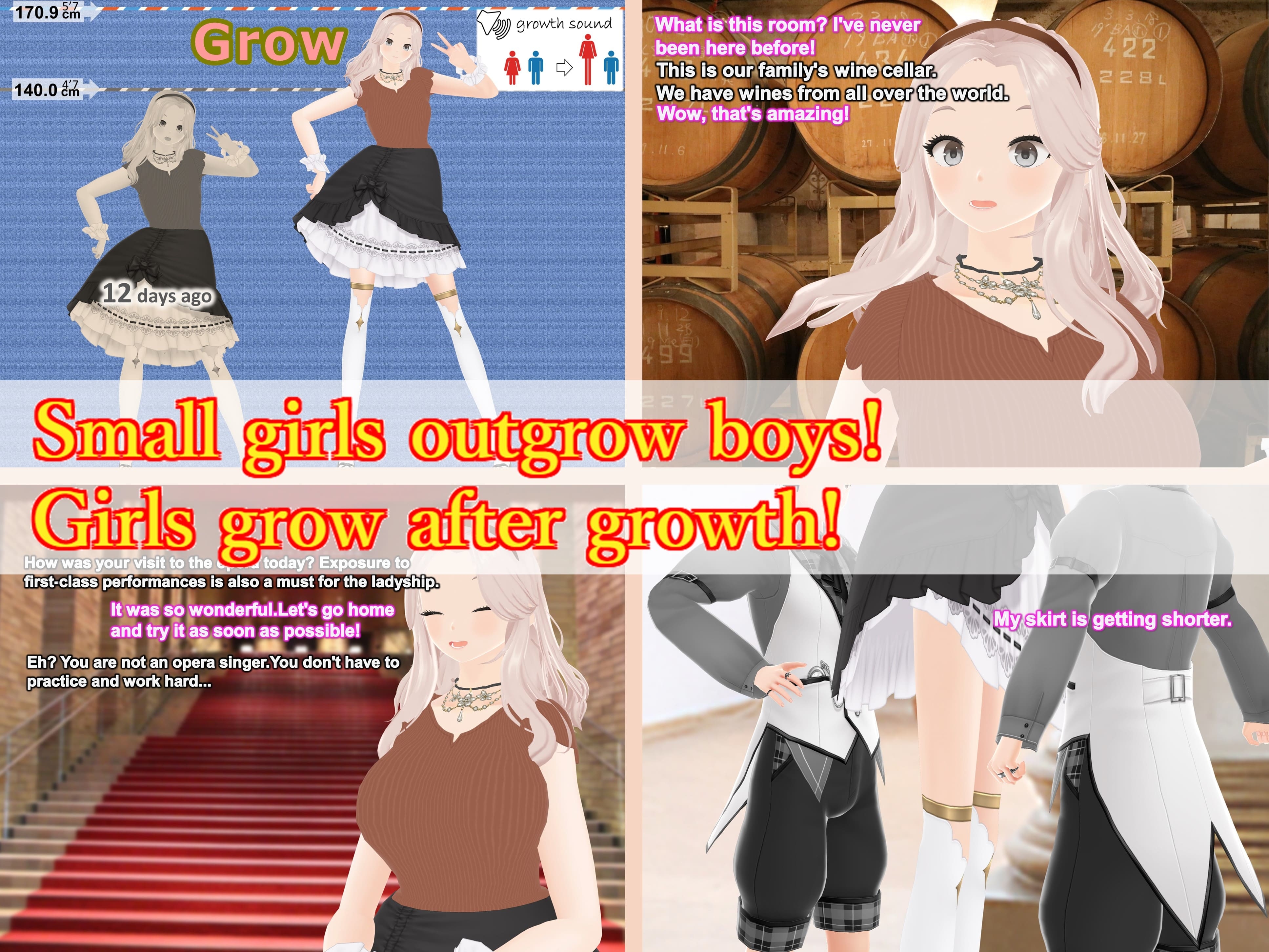 Outgrowing only girls, Overtake boys, Growth sound. Mademoiselle Arc [女子成長クラブ]