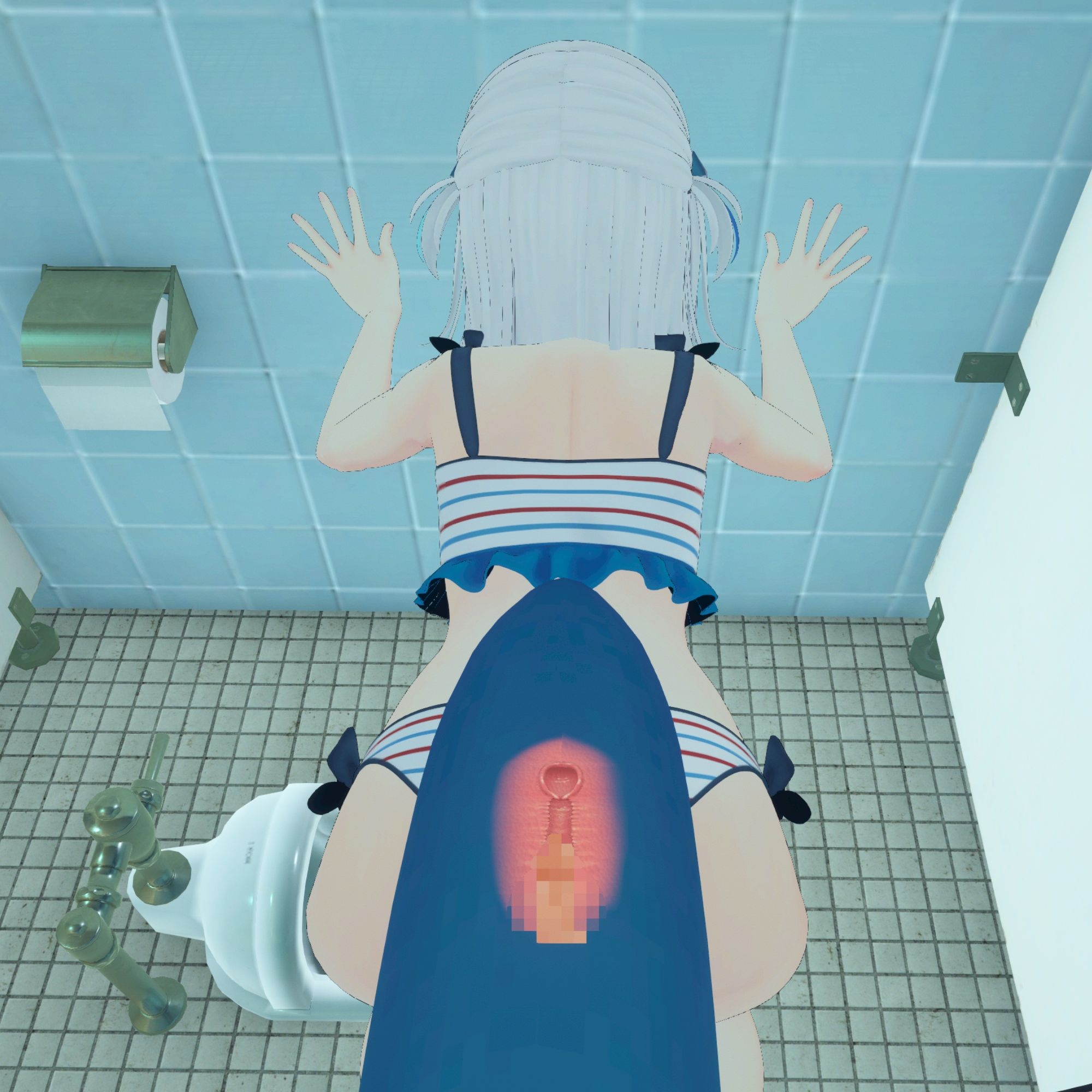 【VR対応】サメちゃんと学校のトイレでえっち【日本語/English】 [あーるあーるあーる]