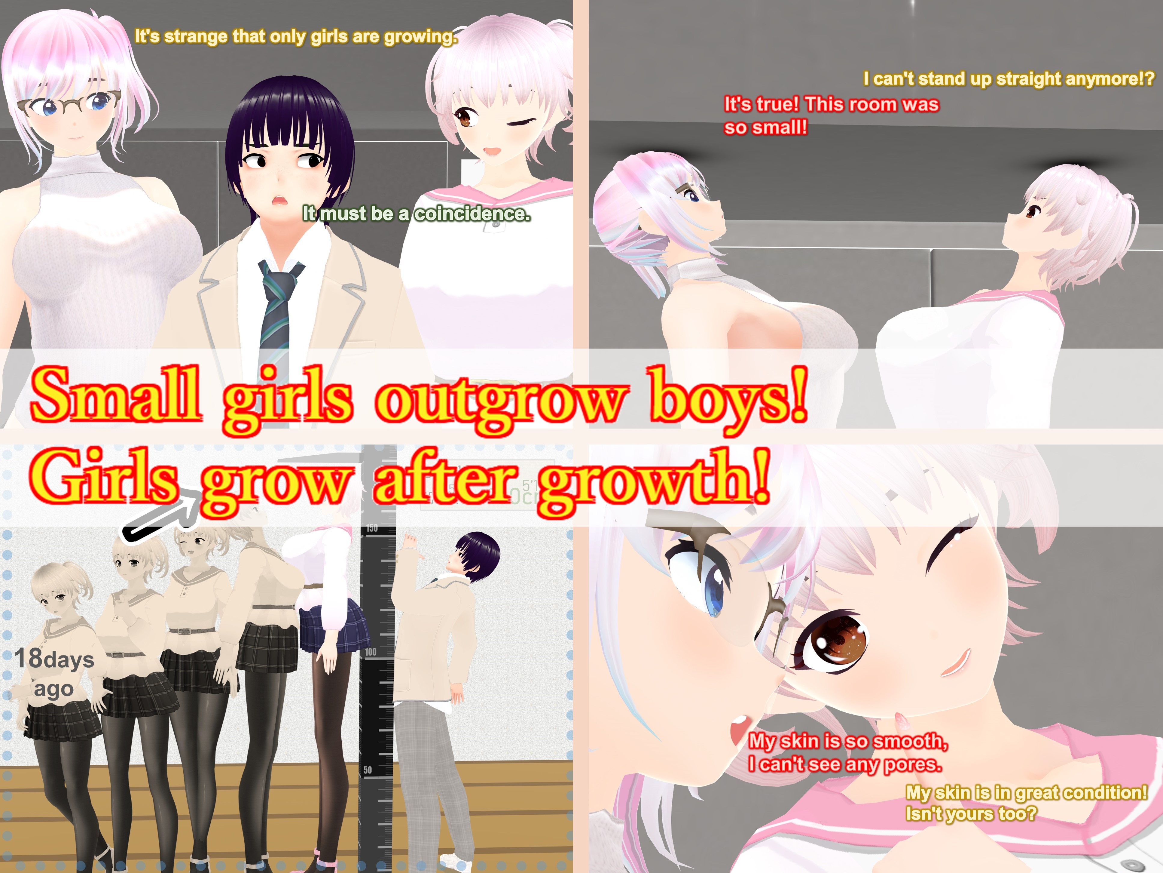Outgrowing only girls, Overtake boys, Growth sound Low-ceiling room Arc [女子成長クラブ]
