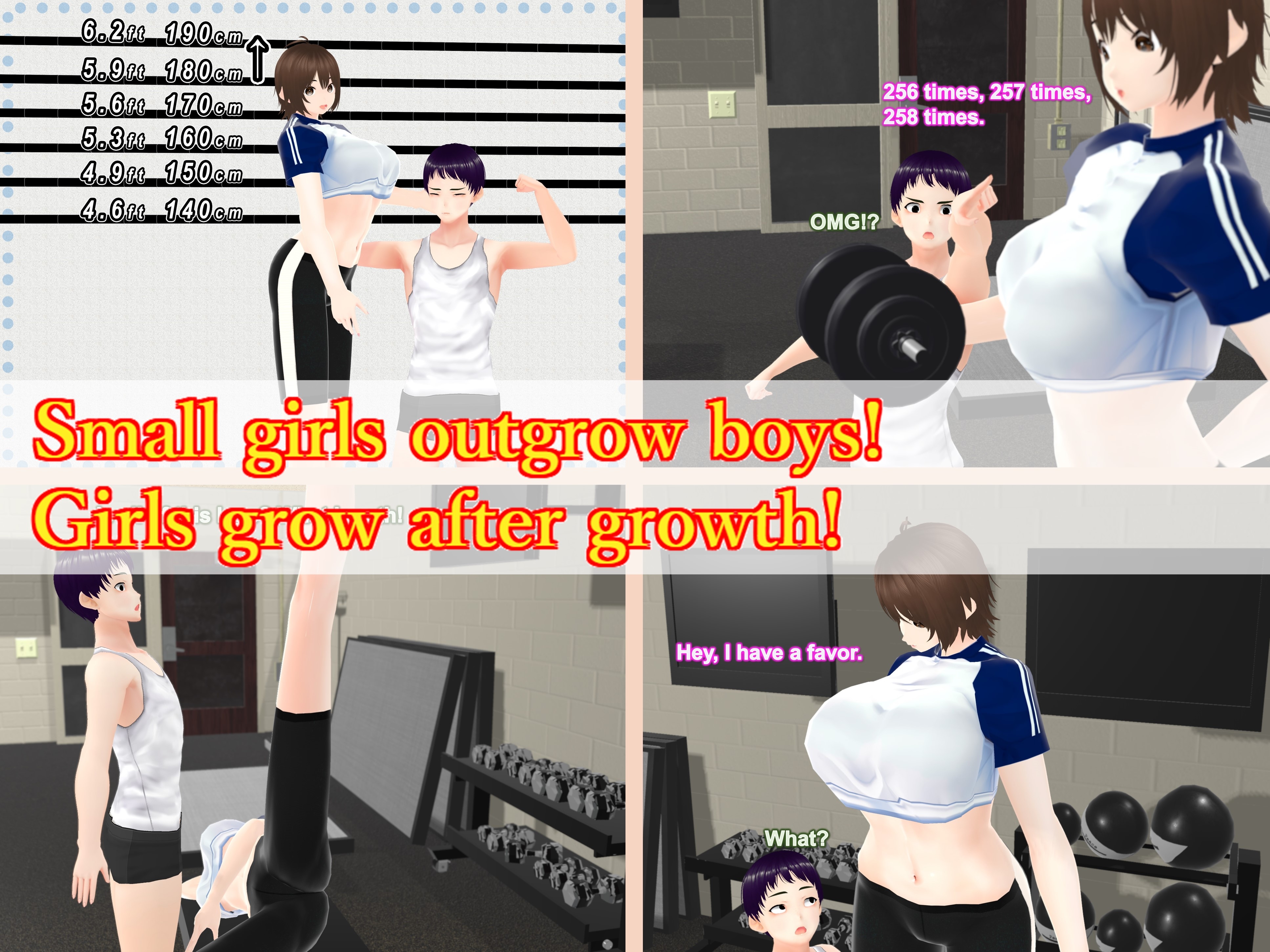 Outgrowing only girls, Overtake boys, Growth sound dumbbells Arc [女子成長クラブ]