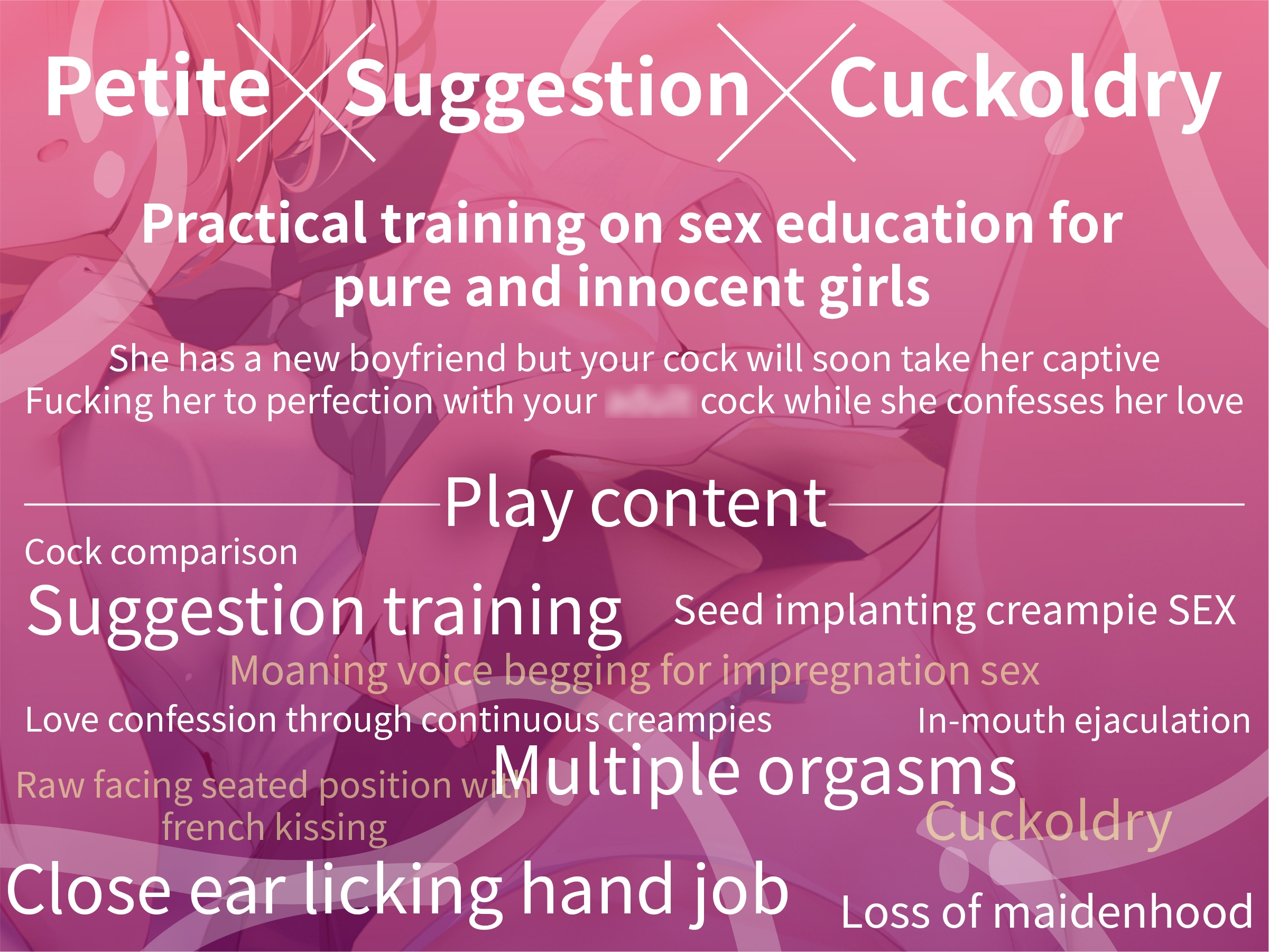 ENG Ver[Petite x Suggestion x Cuckoldry] Suggestion Sex Education Practical Training for Innocent Girls Using Suggestion Apps [密音色]