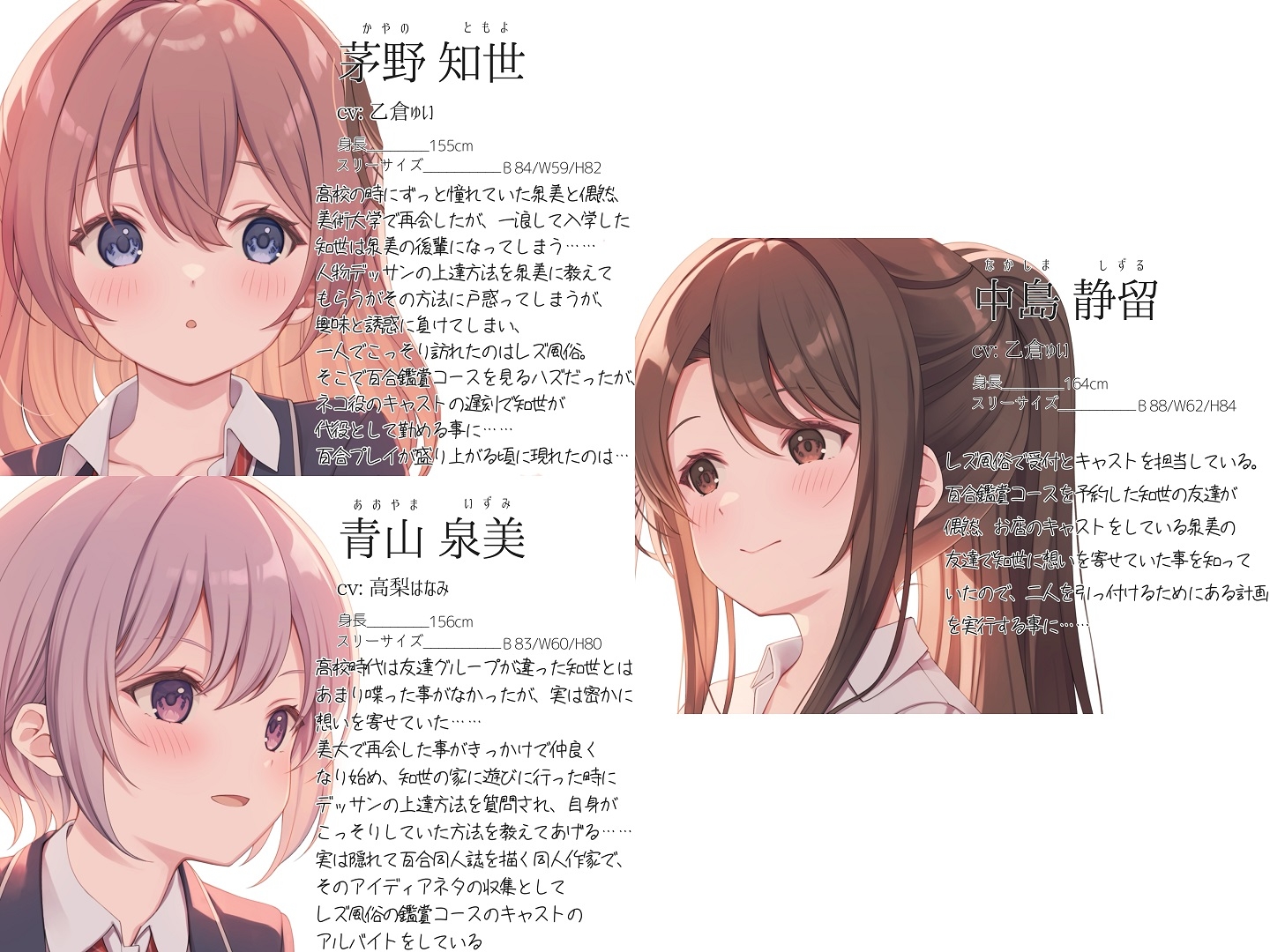 【TS百合】レズ風俗の百合鑑賞コースで同級生と初体験 【KU100】 [ユビノタクト]