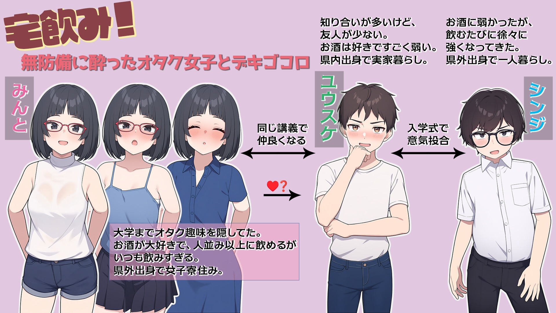 宅飲み！無防備に酔ったオタク女子とデキゴコロ [歪欲砂漠]
