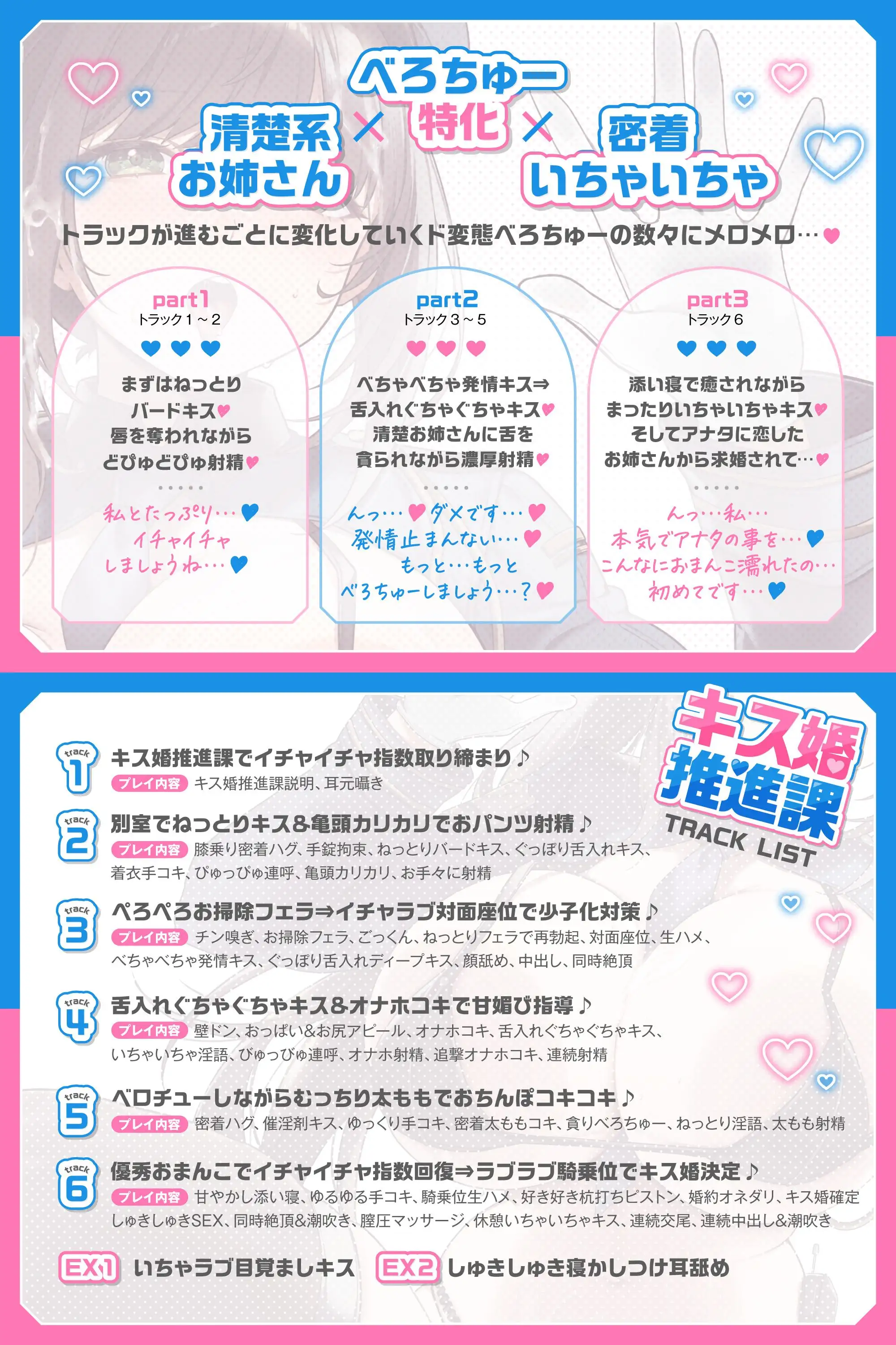 【甘媚びべろちゅ〜しまくり♡】いちゃいちゃ密着キスで少子化対策♪キス婚推進課♡～ドスケベお姉さんポリスの甘媚び搾精指導♡「私とお口でセックスしましょうね…♡」_8