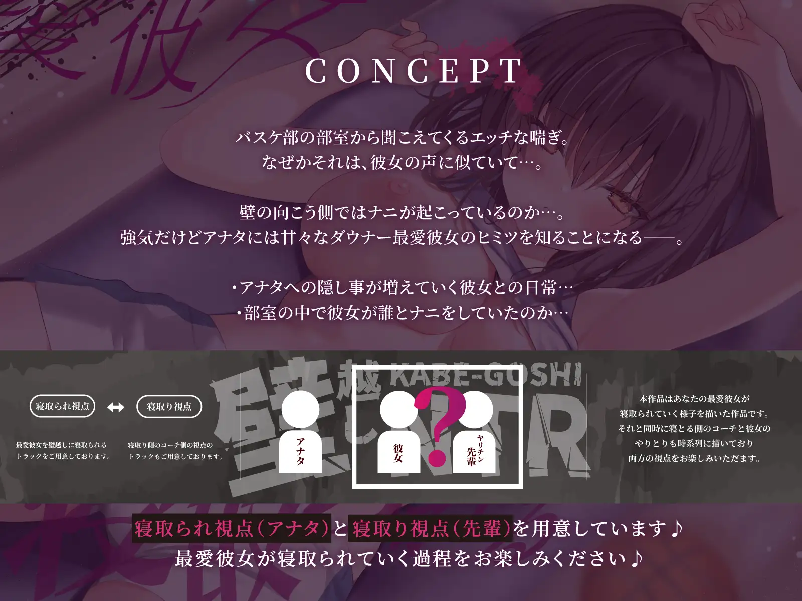 【3/7配信決定！】【壁越しNTR】バスケ部エースな最愛彼女がヤリチン先輩に寝取られるまで～部室から聞こえる、僕の知らない下品なメス声～_5