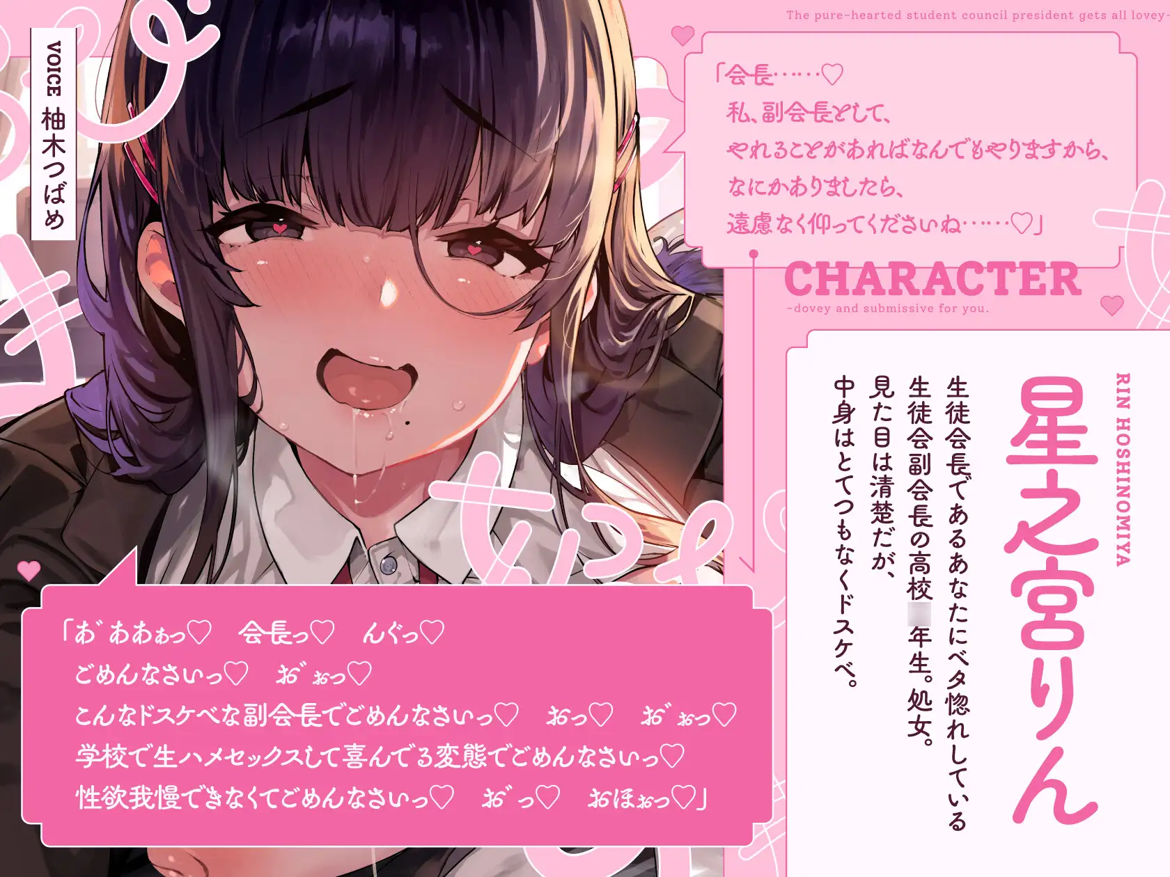 【6/20まで初回購入特典付き♡】清楚でドスケベな生徒会副会長があまあま媚び媚びご奉仕してくれる話♡【KU100ハイレゾバイノーラル】_8