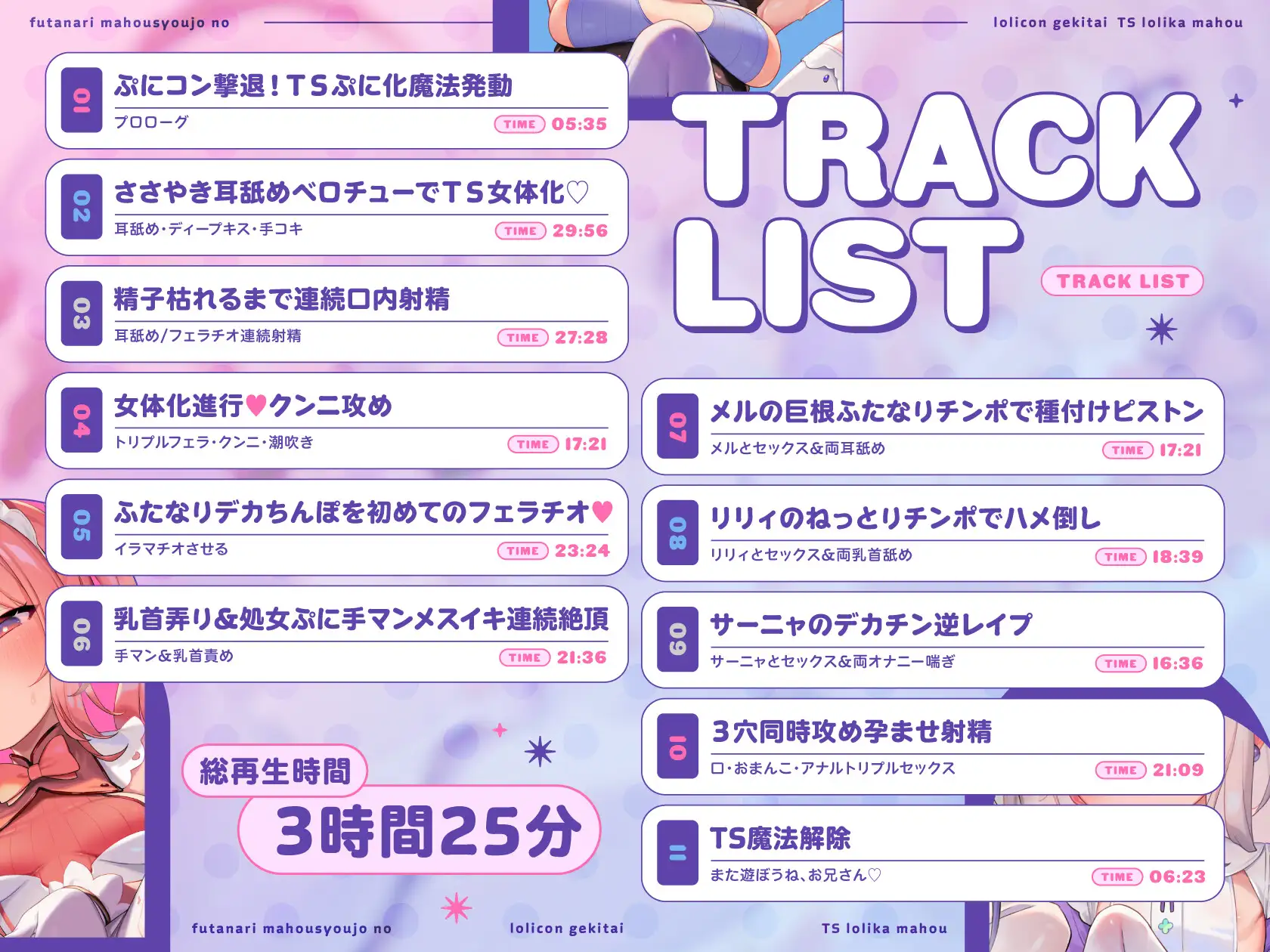 【TS/3.5時間】トリプルふたなり魔法少女の○リコン撃退TS○リ化孕ませ魔法_9
