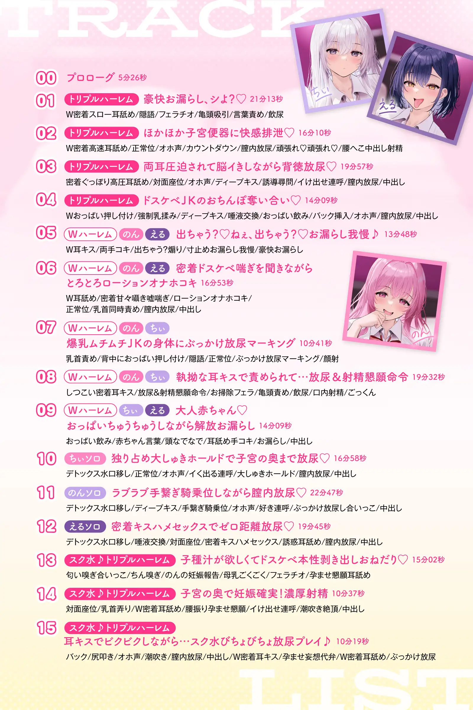 【4時間越え！脳イきトリプルハーレム】膣内放尿パラダイス♪ネットで噂の裏風俗「デトックスピンクサロン」【大量の水分を摂取した後に聴いて欲しい】_8