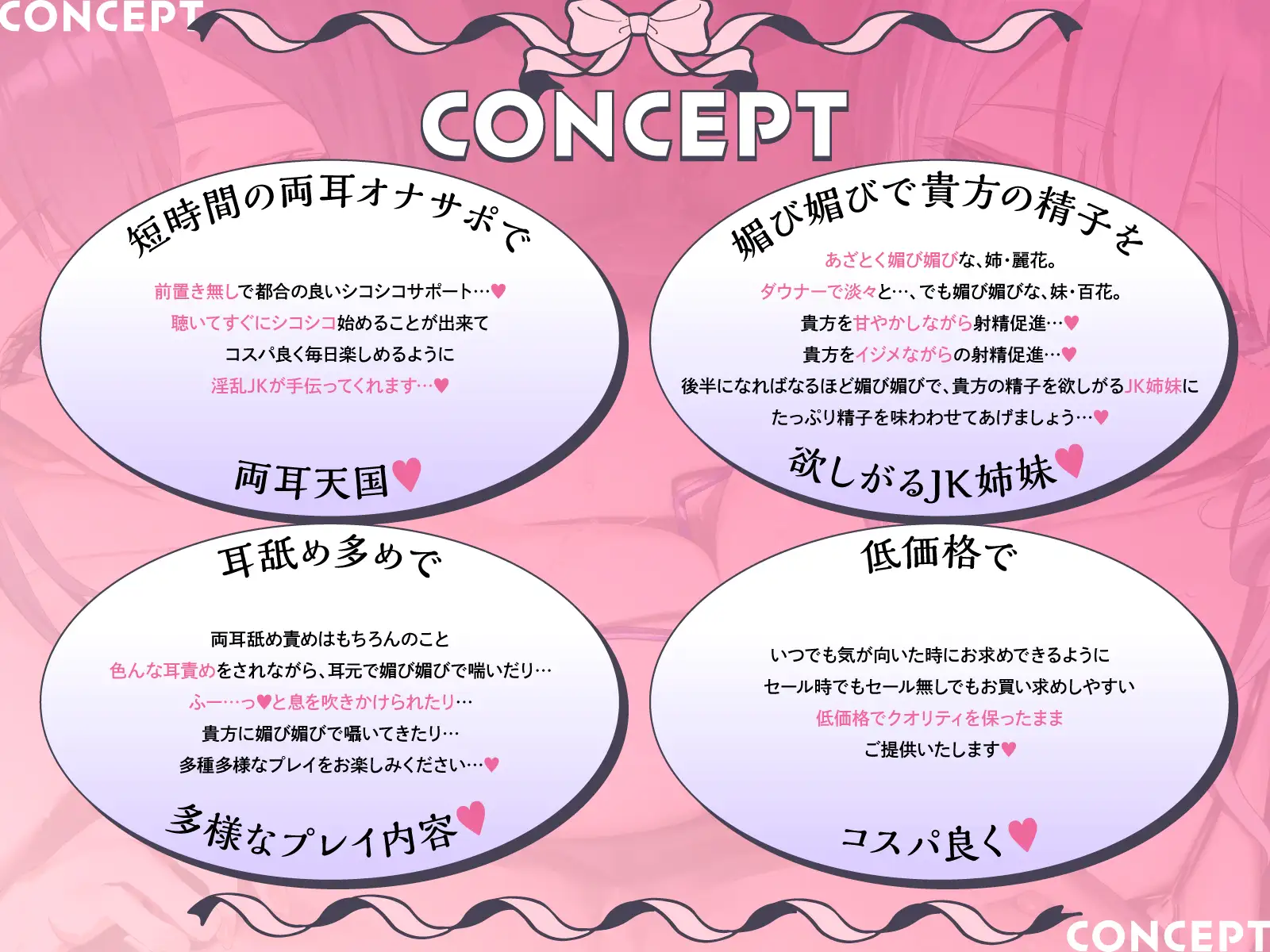【短時間媚び媚びWオナサポ集♡】素早く気持ち良く、しこしこヌキヌキしたい貴方へ～淫乱JK姉妹丼の両耳天国♡～_6
