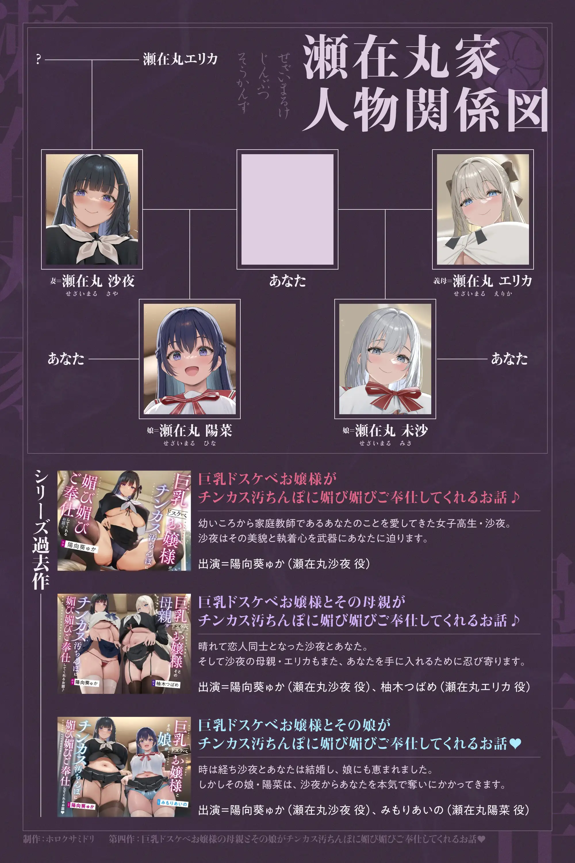 ✅6/22まで限定特典!✅巨乳ドスケベお嬢様の母親とその娘がチンカス汚ちんぽに媚び媚びご奉仕してくれるお話♡【KU100】_13