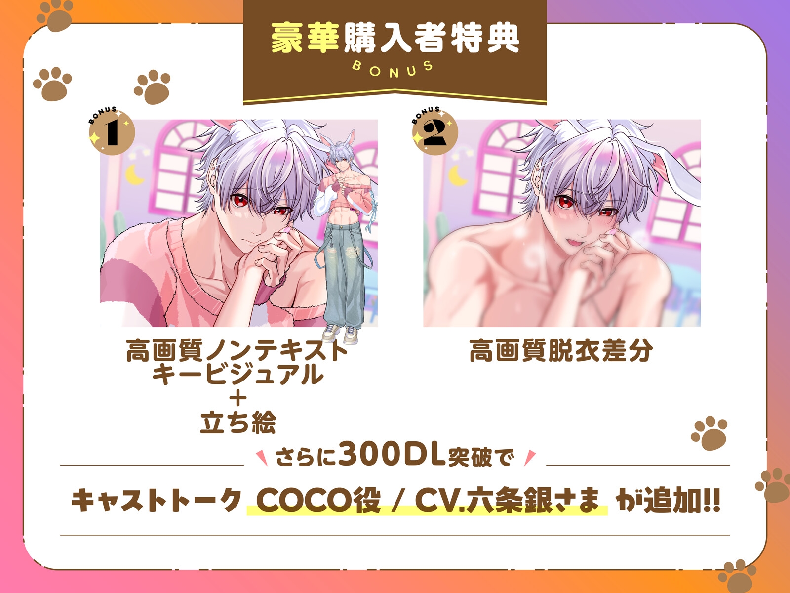 【うさみみ】「僕が独り占めしても、いいですか?」我慢できない激あま獣人キャストが求めてくる!?高速ピストンで連続絶頂〈けもみみランド〜発情期の店員さん〜/COCO〉