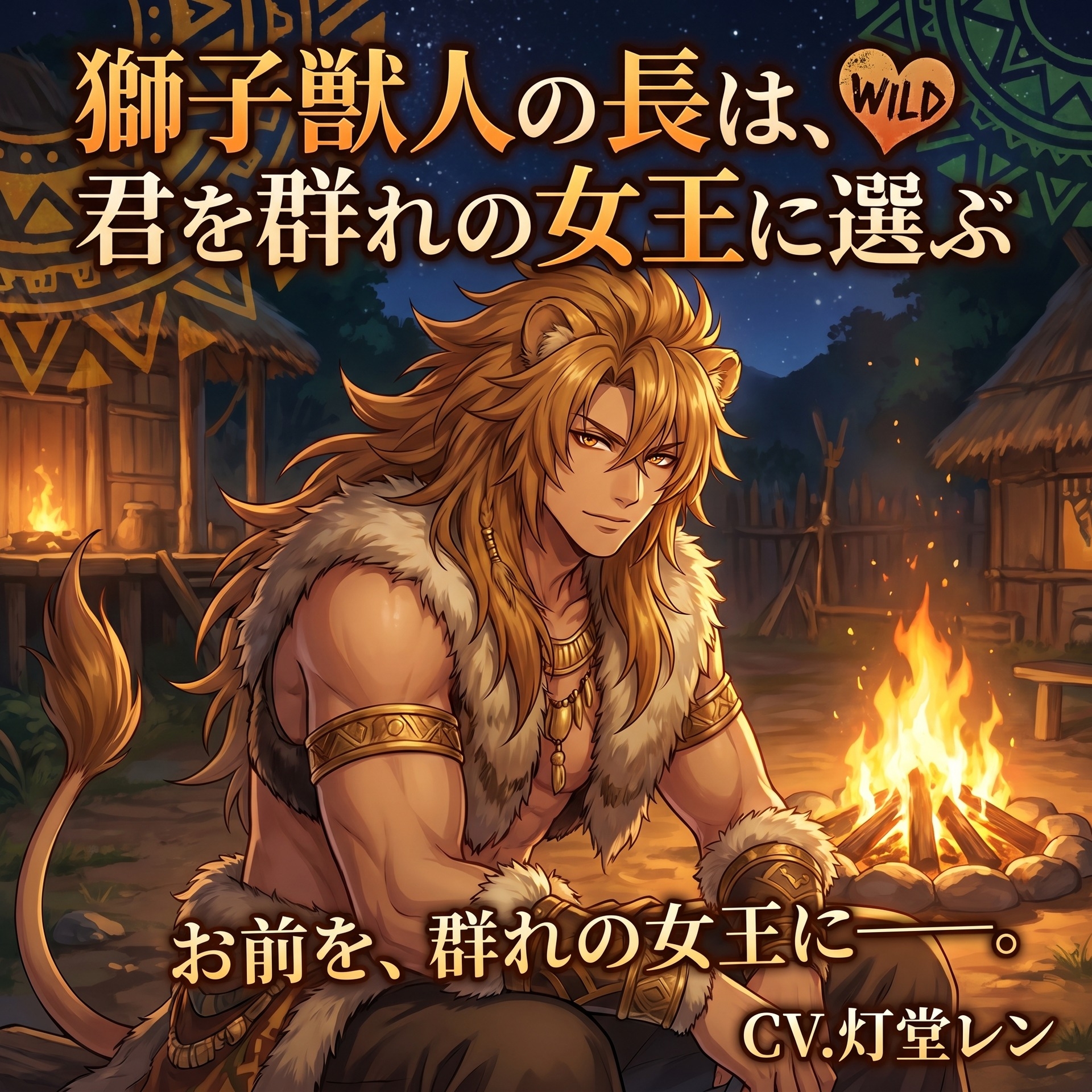 獅子獣人の長は、君を群れの女王に選ぶ♡〜数多を率いる王者が、唯一の番として迎える溺愛〜【獣人/獅子/本能/バイノーラル】