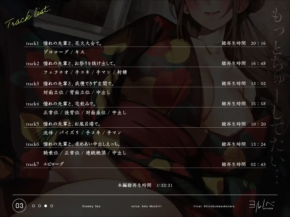 抜け駆けえっち。バ先の先輩と…お祭り抜け駆け慰めセックス。_11
