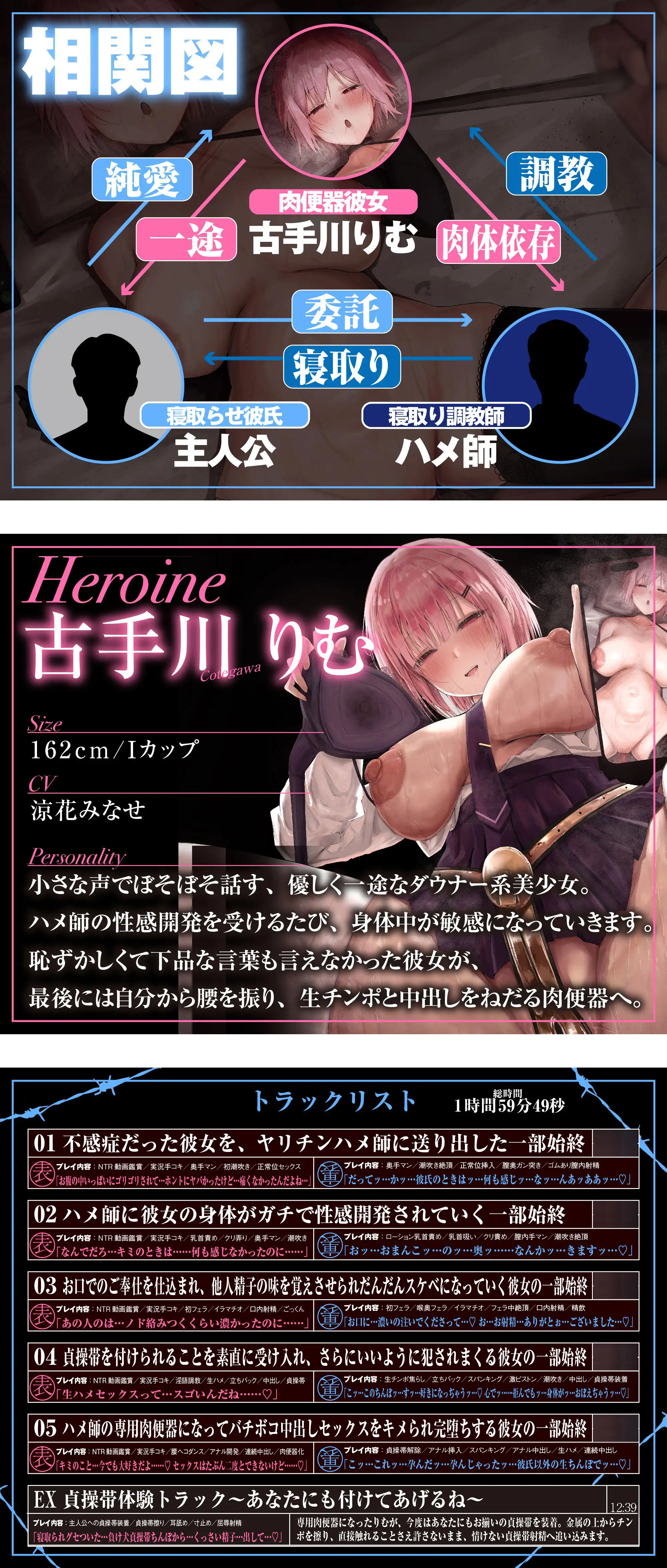 【NTRビデオ視聴手コキ】貞操帯を付けられて肉便器になったボクの彼女_13