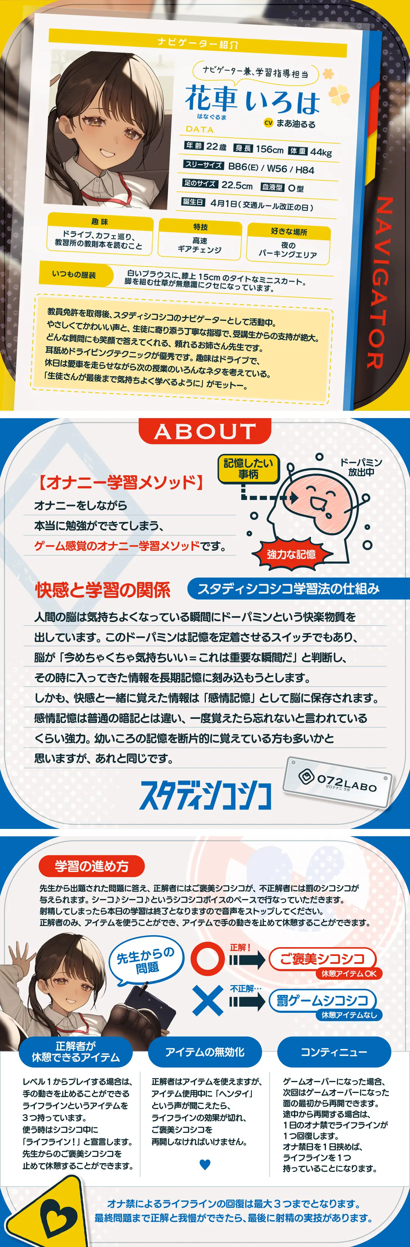 【教材】交通ルールを守りましょう♪これは身につく!ゲーム感覚のオナニー学習メソッド「スタディシコシコ2年生」〜オナニーで覚える交通ルール・自動車学校編〜_8