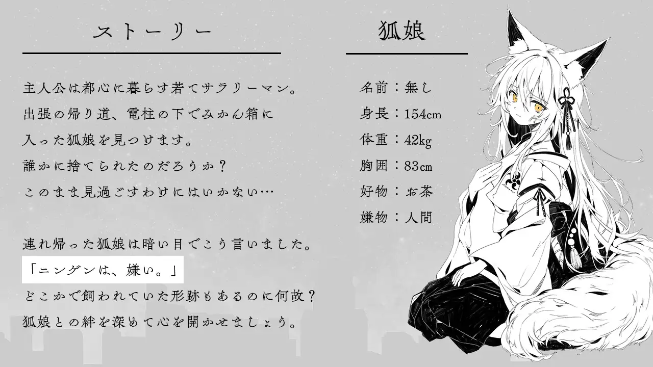 拾った狐娘が少しずつ懐いてくる夜_10