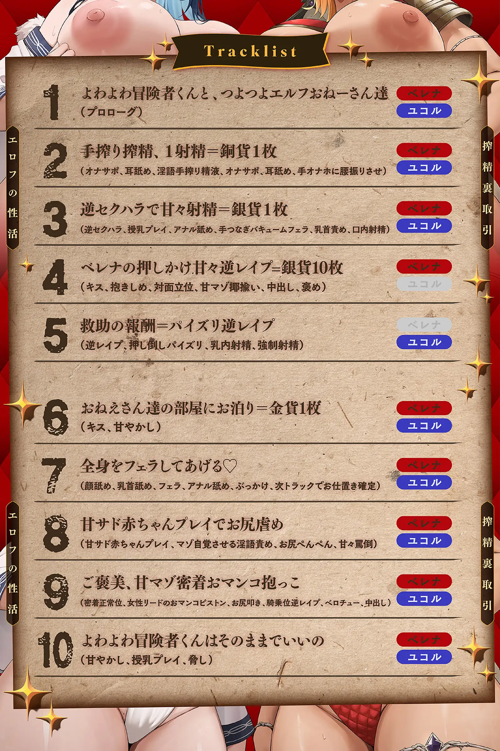 ✅早期購入特典付き✅【逆転なし】つよつよエルフおねーさん達による甘マゾ搾精裏取引♡～よわよわ冒険者くん、一生わたし達に買われ続けなさい♪～【KU100収録】_8
