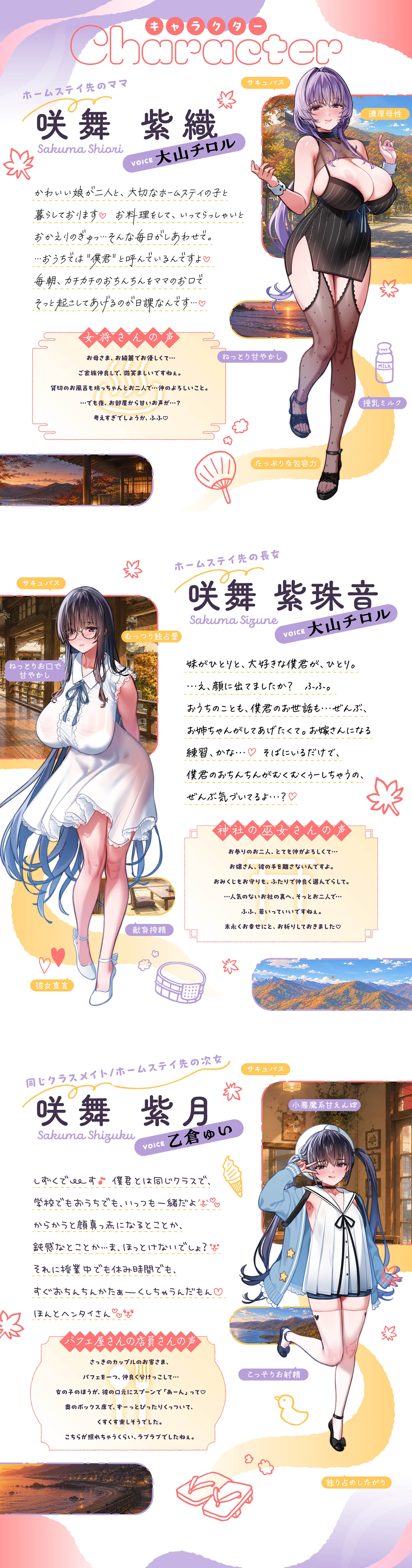 【たっぷり4時間半】サキュバスホームステイ 甘々ねっとり家族旅行♡ いつでもどこでも空っぽになるまでぴゅっぴゅしようね…?img011