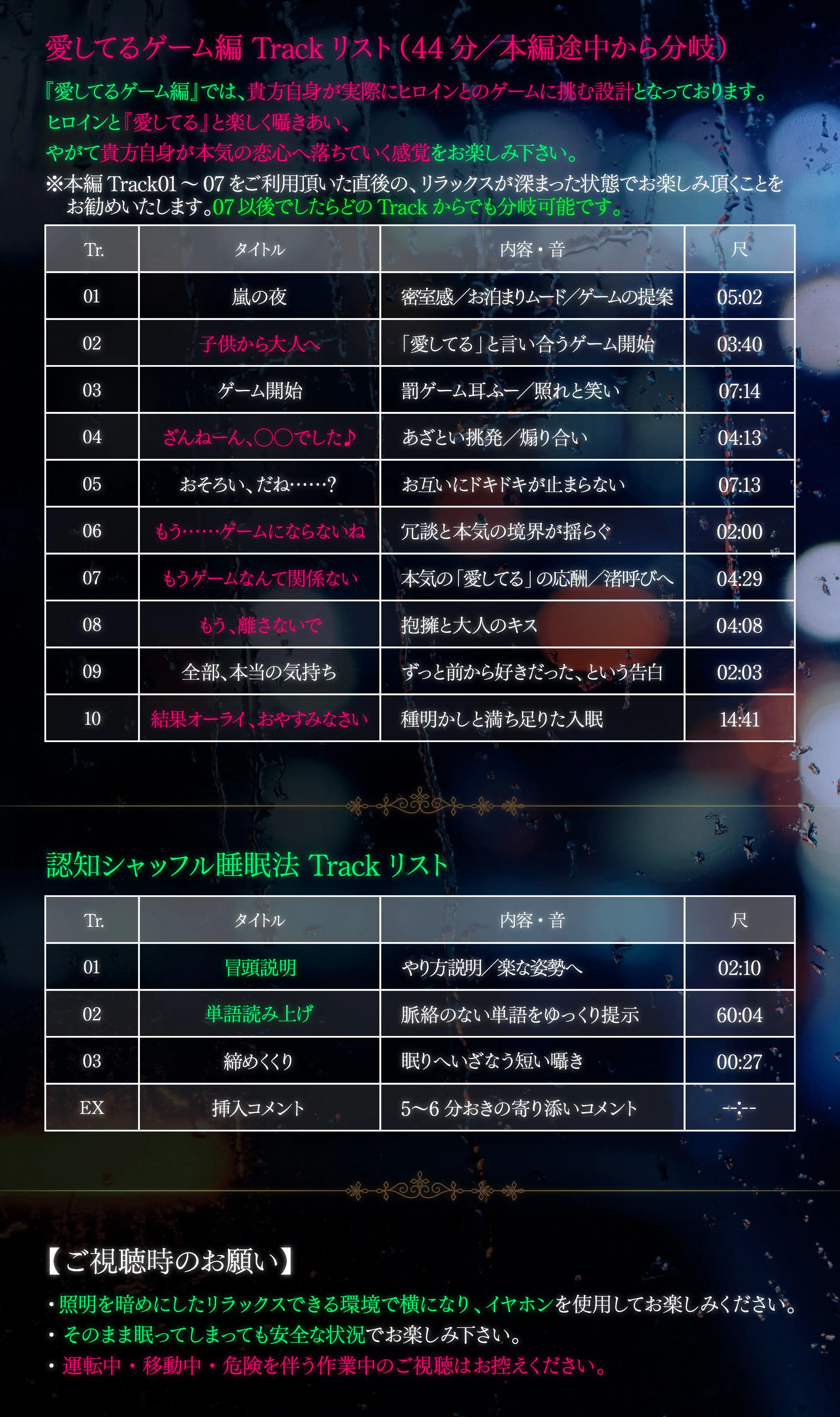 【3時間55分】大丈夫、溶けて。疲れた貴方を童心に還す雨宿りサロンセラピー【CV.涼本あきほ/囁き・クリームマッサージ・耳かき・炭酸ムース・耳ふー・両耳癒やし】_4