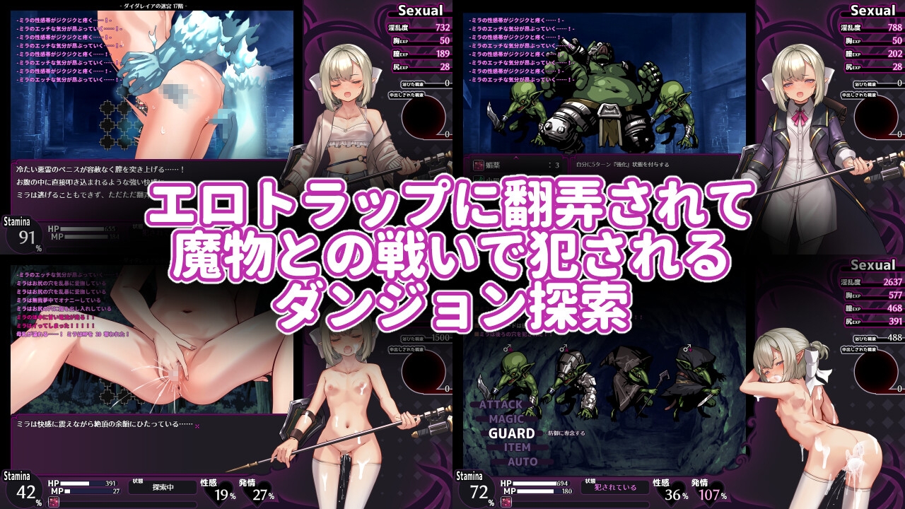 淫呪の迷宮 ～ミラと遊蕩の主～ 立ち絵 サンプル画像1