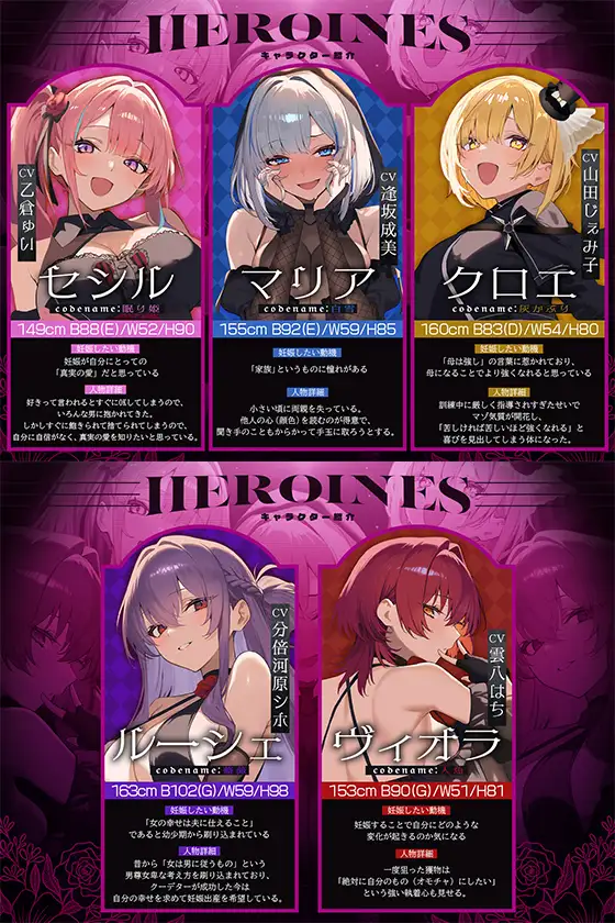 【早期特典】【初リリース記念x4時間半x5人ハーレム】種付任務遂行中♡～5人のアサシンが五感で誘惑24時間着床待ち～_3