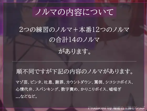 【ほぼ常時かりかり】Wサキュバスによる乳首責めとマゾ苛めノルマ式オナサポゲーム【ほぼ常時かりかりこりこりボイス×14のノルマ×マゾ】_4